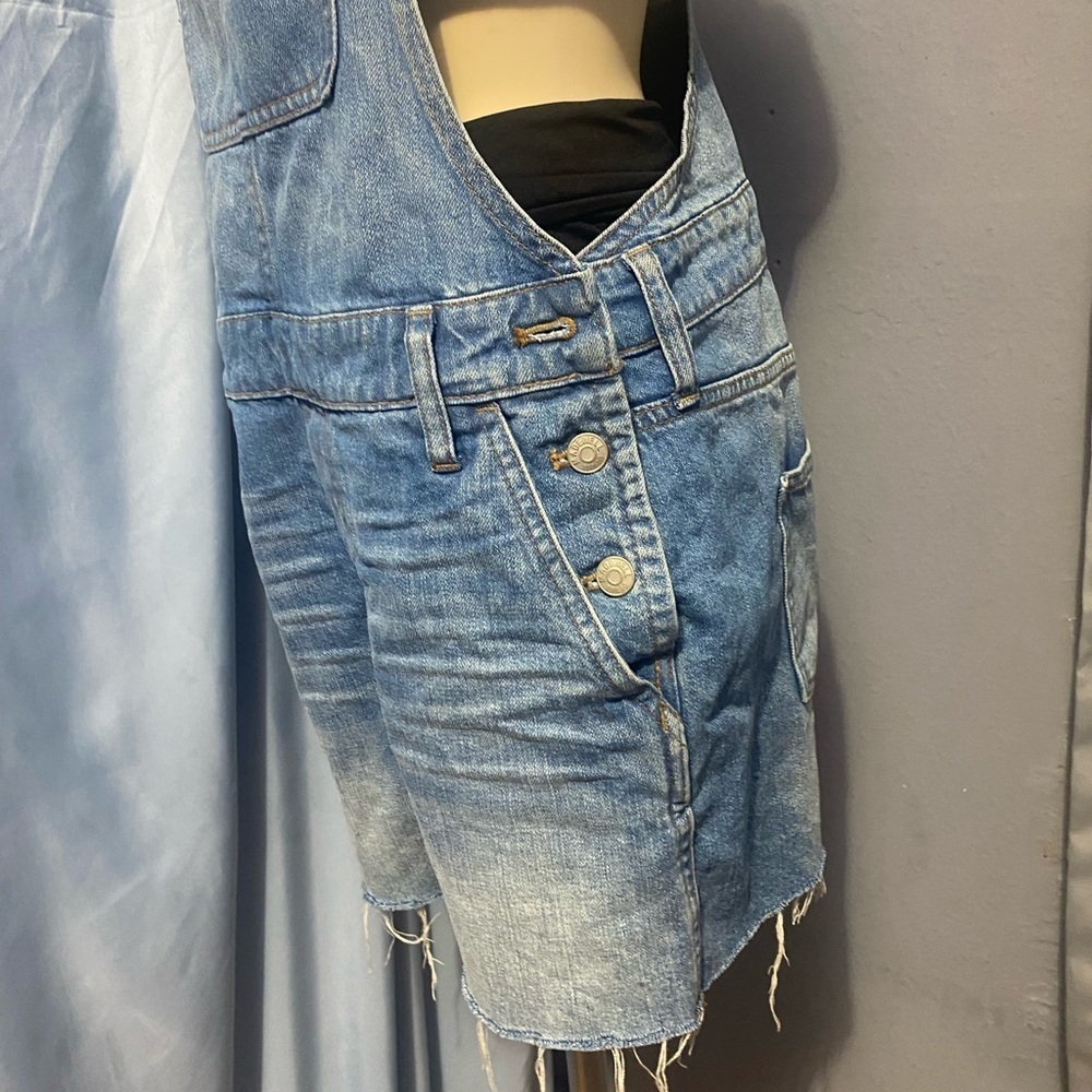 Madewell Blue Denim Overalls Classic Style - Picture 2 of 12